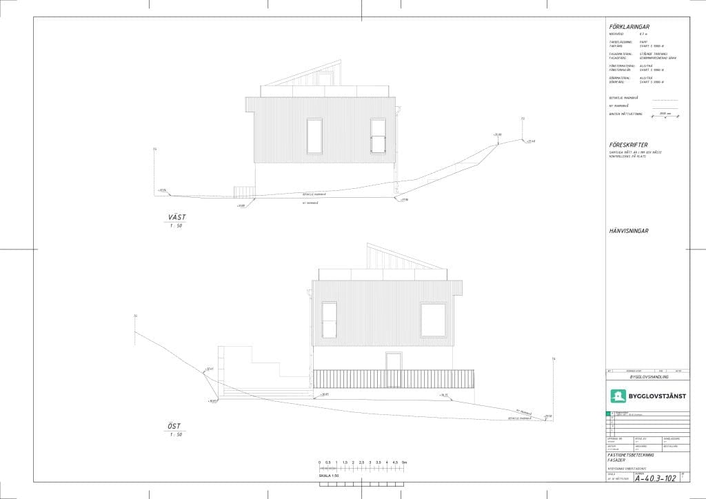 Fasadritning exempel Fasadritning exempel