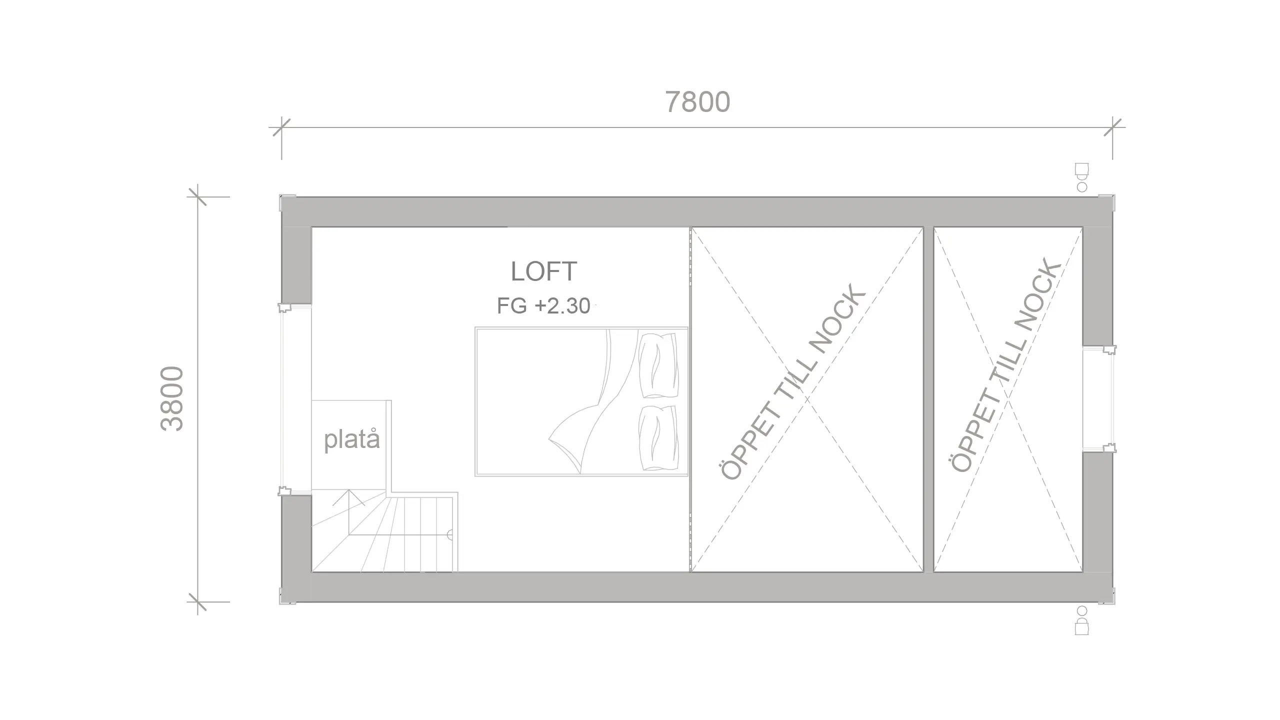 Selma 5 attefallshus stockholm planritning loft.webp