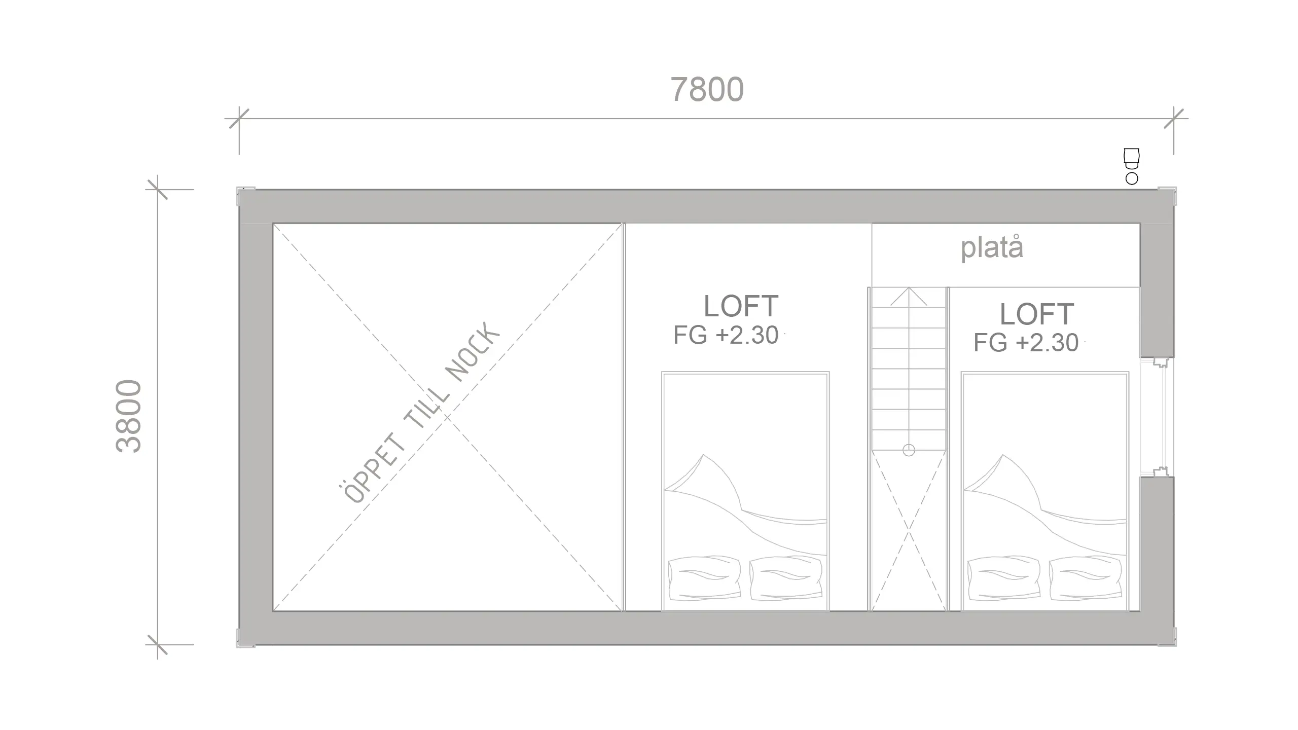 Alva 3 fjallstugor lapland planritning loft.webp