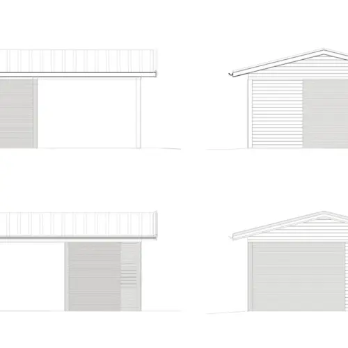 Carport Gustav fasadritning