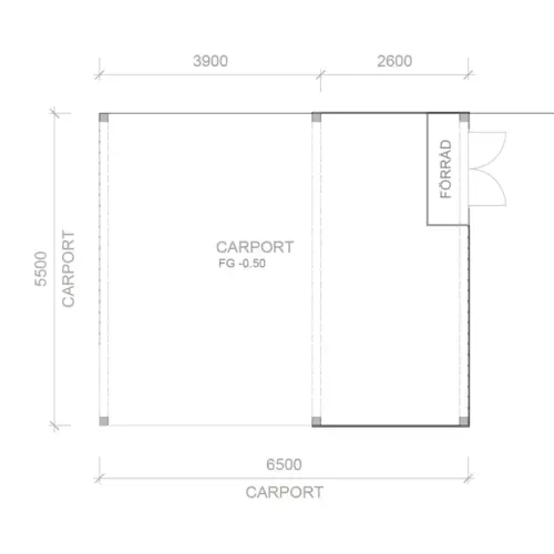 Carport Gustav planritning