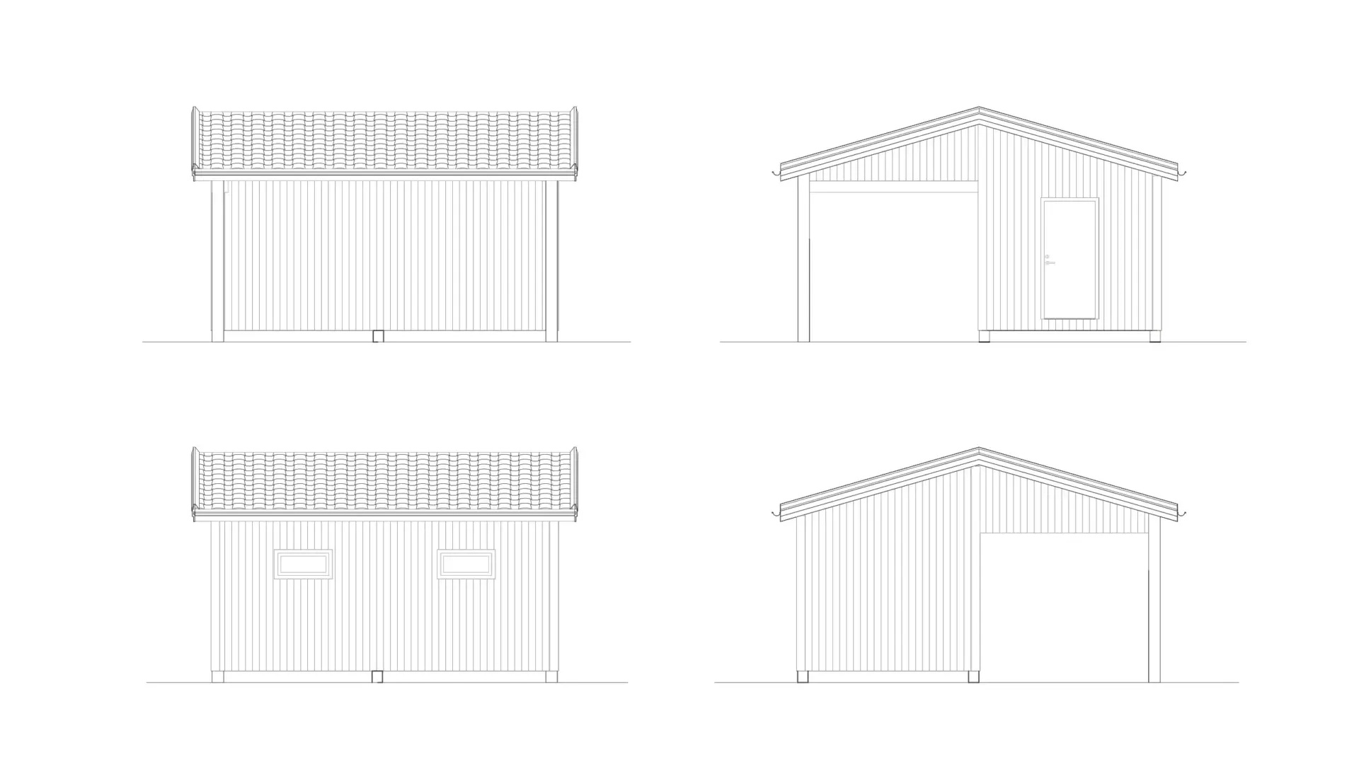 Wilhelm 3 Carport Wilhelm fasadritning