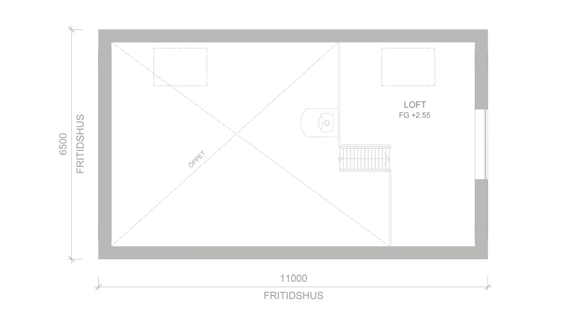 Hugo 3 Fritidshus Hugo loft