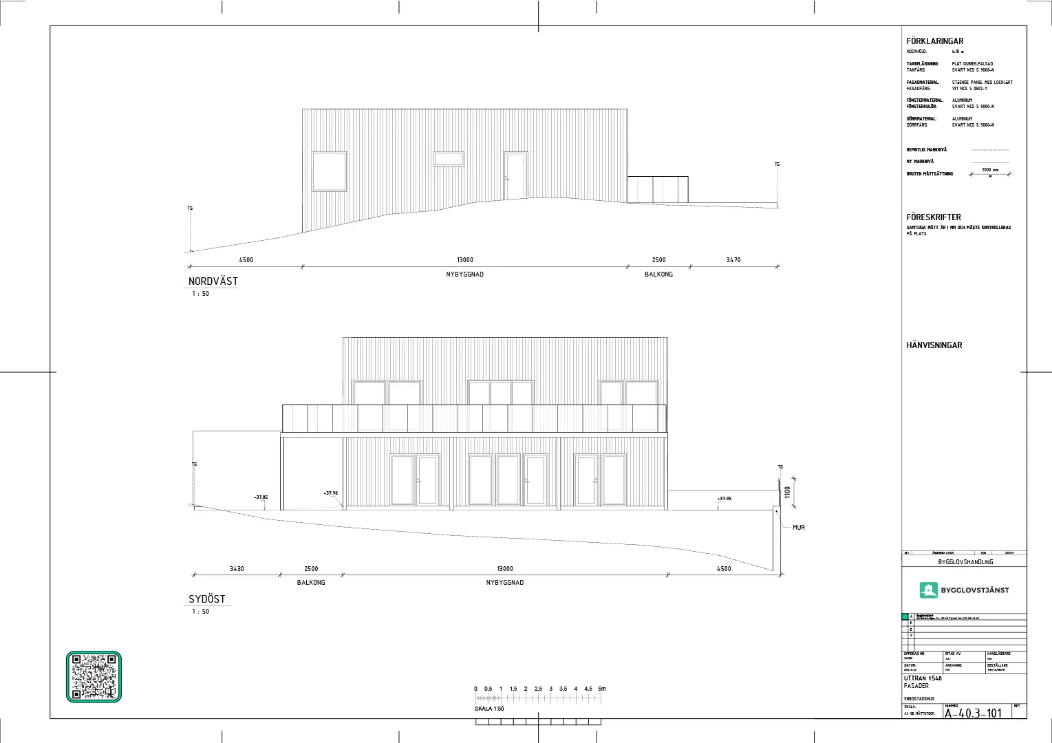 bygglovshandlingar exempel fasader